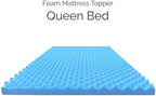 Airflow Foam Mattress Topper, Egg Crate Foam Pad, Hospital Mattress Pad and Bed Topper for Support, Pressure Relief and Weight Distribution. (Queen)
