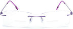 Fuisetaea Rimless Frame Bifocal Reading Glasses Flexible Titanium Alloy +1.75 Lightweight Readers Bifocal Glasses