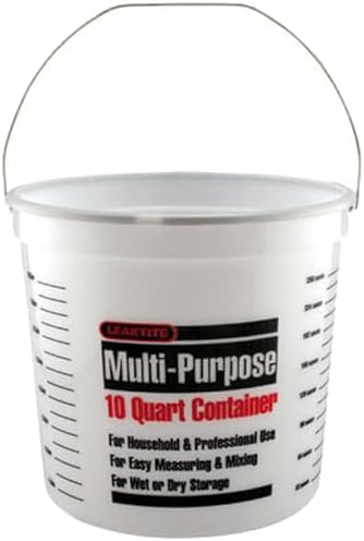 Leaktite 10Q12NM0012 10 Qt Multi-Purpose Pail W/Reinforced Rim, 10Qt