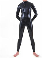 Latex Catsuit Front Zipper for Men Tight Rubber Bodysuit Jumpsuit Party Wear