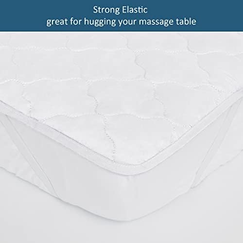 2-Piece Waterproof Massage Table Sheet Set, Extra Soft, Cushy, for Massage Tables, Includes Massage Fitted Sheet and Face Rest Cover, White