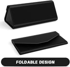 Sunglasses Case, Foldable Glasses Case, Magnetic PU Leather Hard Shell Folding Eyeglass Holder Box, Collapsible Unisex