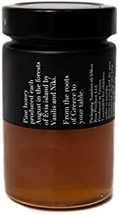 Riza's Greek First Harvest Pine tree honey, Raw & Unfiltered, Limited production, naturally low in sugar ( 8.8 oz, 250 gr)