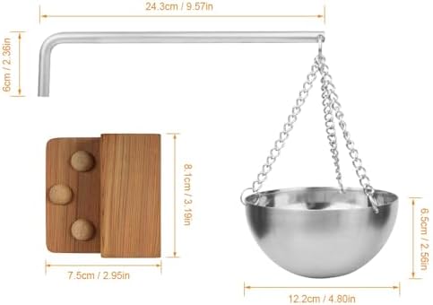 Vindar Red Cedar Sauna Aromatherapy Bowl Sauna Oil Cup Sauna Oil Holder Essential Oil Fragrance Diffuser Bowl for Sauna and Spa