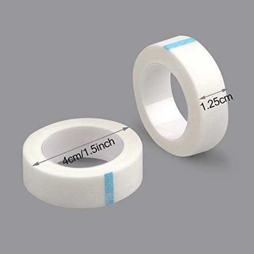 fenshine 10 Rolls Micropore Medical Tape for Eyelash Extension, Adhesive Fabric Tape For for Eyelash Extension Supply 0.5 inch x 10 Yards (10Rolls withe)