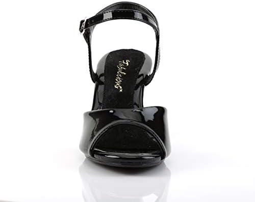 Pleaser Women's Bella-309/B/M Platform Sandal,Black/Black,5 M US