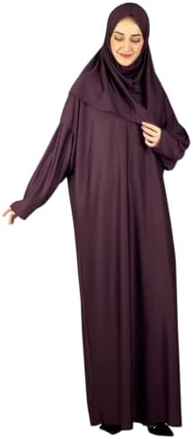 Women Prayer Clothes with Hijab Muslim Outfits Long Robe Abaya Turkish Islamic Dresses Dubai Kaftan with Rosary