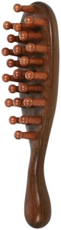 FOMIYES Sandalwood Massage Comb with Wide Tooth Design and Ergonomic Handle for Scalp Stimulation and Gentle Hair Detangling Natural Wood Scalp Massager for Relaxation and Improved Blood Circulation