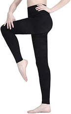 AMZAM® Medical Compression Pantyhose for Women & Men, 15-20 mmHg Graduated Compression Leggings, Opaque Footless Waist High Compression Stockings for Edema, Varicose Veins, Post Surgery,Black XL