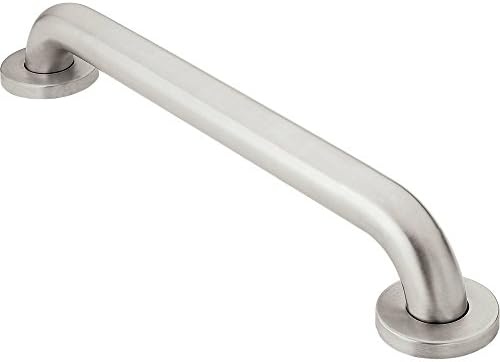 Moen Home Care Bathroom Safety 12 Inch Stainless Steel Handicap Grab Bar for Bathtub and Shower, Elderly Assistance Product with Concealed Screws, 8912