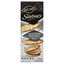 Jacobs Savours Salt and Black Pepper Bakes 200g - Pack of 6