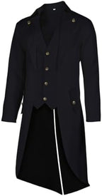 Mens Steampunk Pirate Tailcoat Jacket Gothic Victorian Tailcoat Renaissance Vintage Coat Halloween Costume