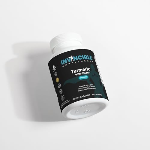 Organic Turmeric & Ginger Capsules 500mg | Immune Boost, Joint & Heart Health, Non-GMO, BioPerine Enhanced Absorption Supplement