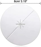PAGOW 100 Pack Beeswax Candle Protectors - Personal Ear Care Protective Disk,Church Candles with Drip Protectors/Disc (Dia. 3.15inch) (100)
