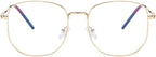 Oversized Metal Reading Glasses Women Men, Large Fashion Blue Light Blocking Computer Readers