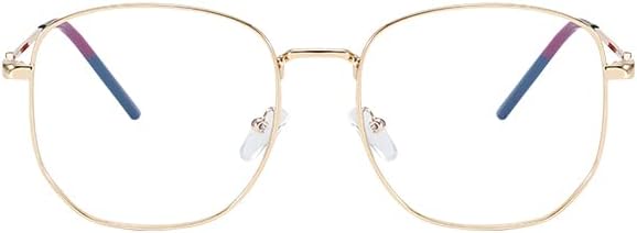 Oversized Metal Reading Glasses Women Men, Large Fashion Blue Light Blocking Computer Readers