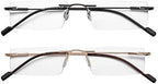 Success Eyewear Reading Glasses 2 Pair Rimless Ultra Lightweight Readers for Men and Women