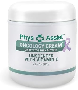 PhysAssist Oncology Body Cream with Shea Butter, 6 oz. Soothing and Moisturizing to Stressed Skin. Unscented with Vitamin E. Non-Irritant. Recommended for Dryness, Moisture Balance, Hydration Support