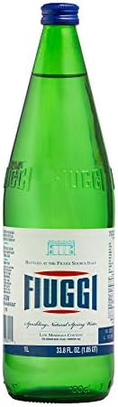 Fiuggi - Natural Mineral Sparkling Water, (6)- 1L Glass Bottles