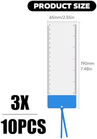 Bookmark Ruler Magnifying Glass, 10PCS Magnifying Glass Ruler, 3X Magnifying Glass, for Reading Small Fonts, Maps and Books