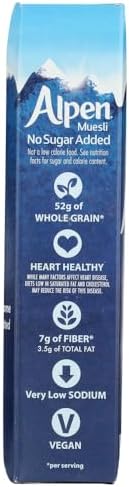 Alpen Muesli Cereal No Sugar Added, 3 Pack of 14 Ounce Boxes