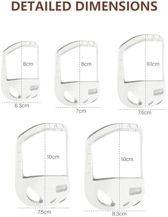 Beard Shaper, Versatile Beard Styling, Beard Template, Goatee Shaper, 5 Templates Included, Portable Design, 10 x 8.3 x 5.3 cm, Clear