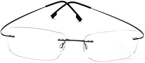 Fuisetaea Flexible Titanium Alloy Computer Reading Glasses Rimless Frame Lightweight Blue Light Blocking Readers Glasses