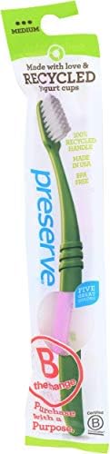 Preserve Adult Medium Toothbrush with Mailer Assorted Colors, 6 Count