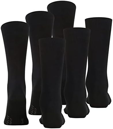 FALKE Men's Airport 3-Pack Mid-Calf Dress Socks, Merino Wool Cotton, 3 Pairs