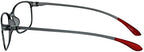 OPULIZE ICE Reading glasses for Women Men,Scratch Resistant Rectangular frame with Spring Hinges, Crystal Grey With Red Tips +1.5 (Pack of 1)
