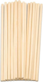 Perfectware Wooden Lollipop Sticks, 12 Inch Length, 1/4 Inch Diameter, 200 Count