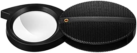 Frienda 10 Pieces 10X Folded Pocket Magnifier Mini Glass Handheld Rotating Magnifier for Reading Newspaper, Book, Magazine, Science Class, Jewelry, Hobby