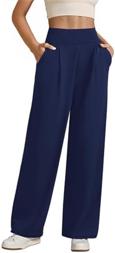 JEKAOYI Womens Wide Leg Yoga Pants High Waist Loose Stretch Casual Lounge Workout Gym Trousers with Pockets