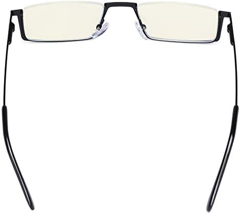 CessBlu Blue Light Filter Glasses Men Women Reading Computer Half-rim Reader Eyeglasses