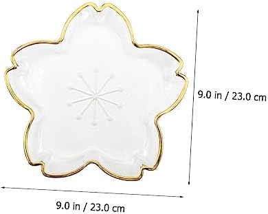 Zerodeko 1pc Glass Dessert Plate Creative Japanese Style Serving Tray for Fruits Snacks and Breakfast Versatile and Attractive Tableware