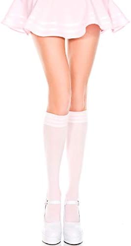 Music Legs Women's Striped Top Opaque Knee Hi