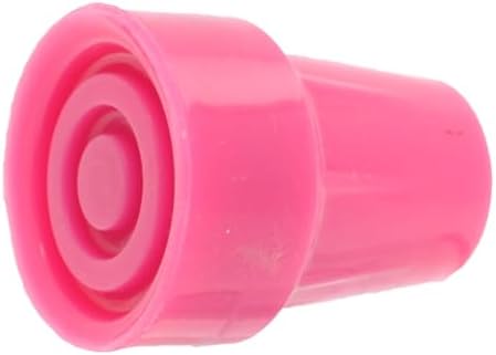 Pair of 7/8" (22mm) Pink Rubber Walking Cane Ferrules Crutch Tips Feet - by Lifeswonderful