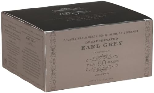 Harney & Sons Decaffeinated Earl Grey Tea bags, Black Tea with Bergamot, 50 Count