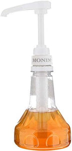 Monin - Syrup Pump, Exclusively for 1 Liter (33.8 fl oz) Plastic Bottles | Mess-Free Dispensing + Tip Cover Included (3-pack, White)