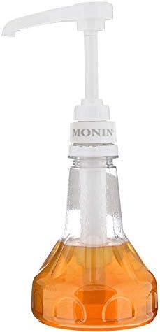 Monin - Syrup Pump, Exclusively for 1 Liter (33.8 fl oz) Plastic Bottles | Mess-Free Dispensing + Tip Cover Included (3-pack, White)