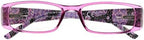 Eyekepper 5-Pack Spring Hinges Tiger Patterned Temples Rectangular Reading Glasses Readers Purple +2.5