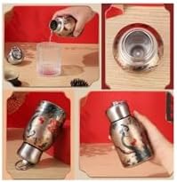 Vintage Peacock Floral Insulated Bottle – Stainless Steel Vacuum Flask for Hot & Cold Drinks, Elegant Peacock Travel Mug, Retro Tea Pot-Inspired Design