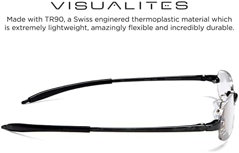 Visualites Lightweight Oval Rimless Reading Glasses for Men and Women - Model - VIS 5