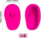 4PCS Pink Silicone Ear Covers for Hair Dye and Showering for Hair Dye Ear Covers for Shower and Coloring Protection