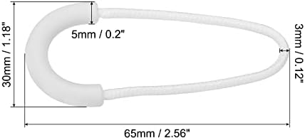 PATIKIL Zipper Pulls Replacement, 15 Pack Extension Cord Handle Plastic U-Shape Tab Tag Extender for Luggage Backpacks, Jackets, Handbags White