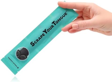 ScrapeYourTongue - #1 Daily Tongue Scraper for Oral Health. 100% Recyclable, Reusable, and Gag Proof Tongue Cleaner (4 Count (Pack of 1))