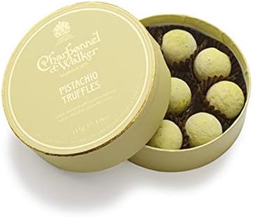 Charbonnel et Walker Pistachio Chocolate Truffles, Luxury Gift Box Collection, Fine Confectionery