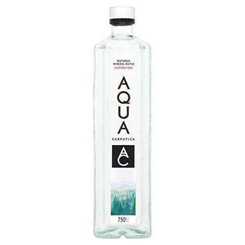 AQUA Carpatica Still Natural Mineral Water Sodium Free Glass Bottle - 750ml (25.36fl oz)