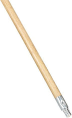 Rubbermaid Commercial Products Lacquered-Wood Broom Handle With Threaded Metal Tip, 60", Natural for Floor Cleaning/Sweeping in Home/Office, Pack of 12