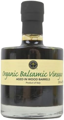 Sofia Private Label Organic Balsamic Vinegar - 250ml (8.5 Fl Oz) Glass Bottle Aged Balsamic Vinegar of Modena Italy (Dark Balsamic Vinegar)